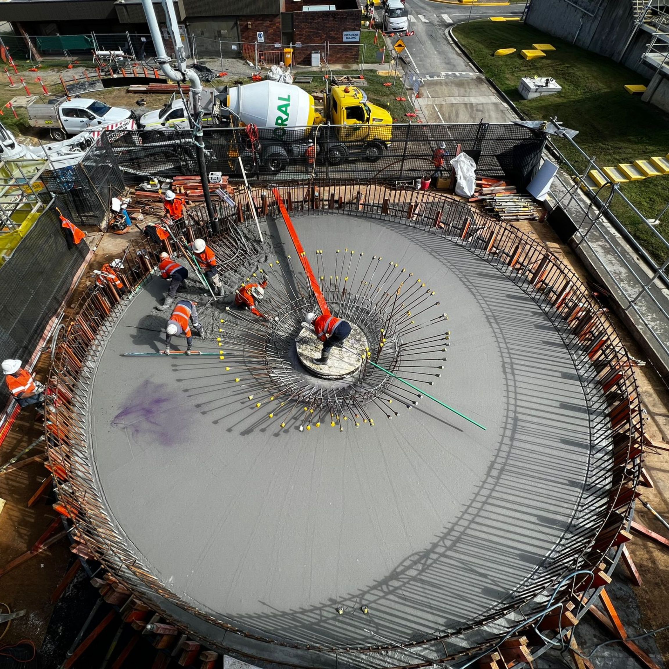 Aerial View of Coombabah Wastewater Treatment Plant Under Construction