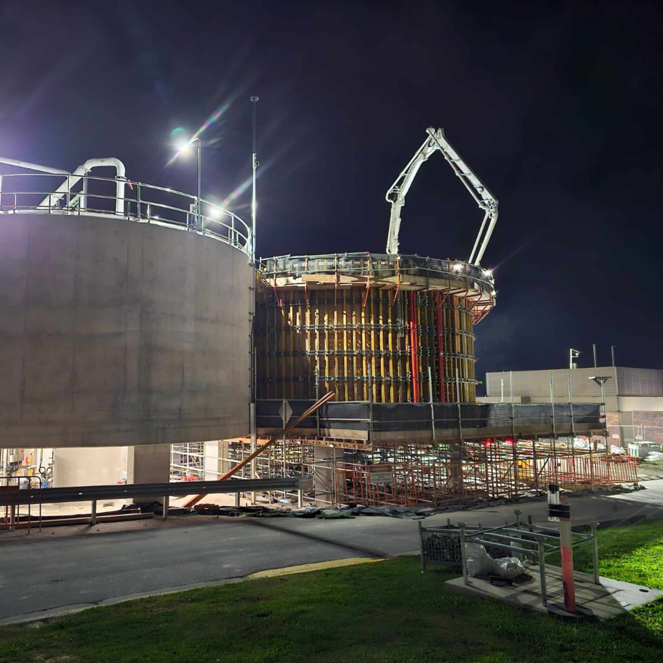 Coombabah Wastewater Treatment Plant Under Construction