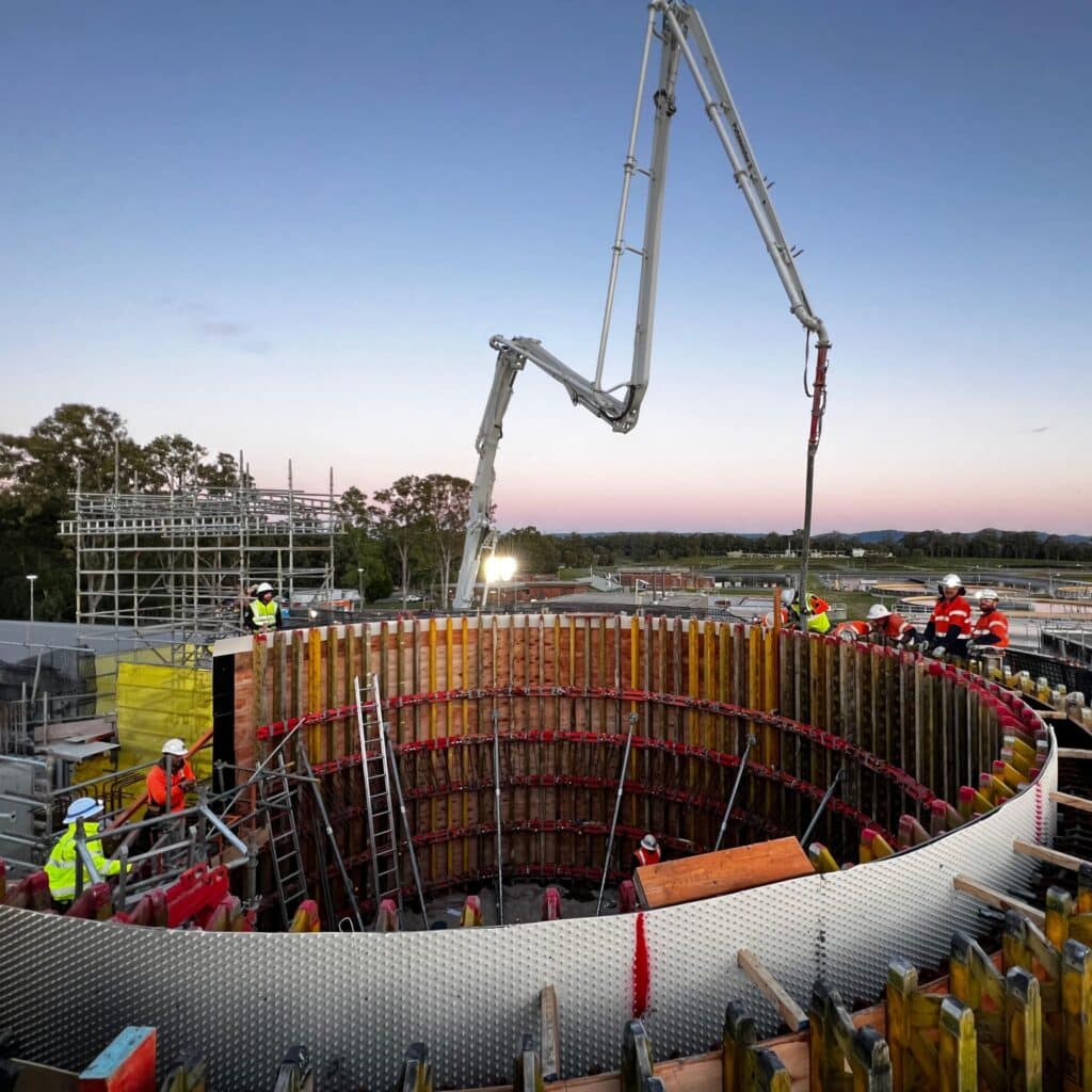 Coombabah Wastewater Treatment Plant Under Construction